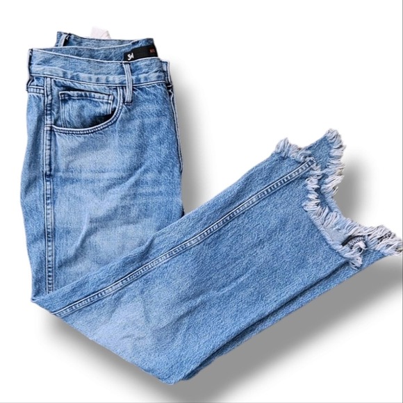 3x1 Denim - 3x1 Brand High-Waisted Button Fly Raw Hem Fringe Bootcut Jeans Size 29